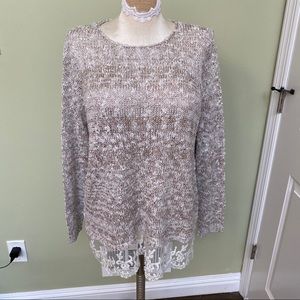 🆕 Olivia Sky knit top with sequin and lace